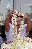 Viernes 25 de abril del 2014. Tuxtla Gutiérrez. La Flor de Mayo es la protagonista de las festividades patronales de San Marcos en la capital del estado de Chiapas, donde La Ensarta y la procesión a la usanza de los indígenas Zoques lleva a punto culminan