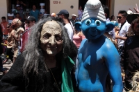 Viernes 30 de agosto del 2019. San Cristóbal de las Casas. Qué Panzudos. Los personajes que satirizan y ríen durante las procesiones patronales en las calles de San Cristóbal de las Casas durante las celebraciones patronales del Barrio de San Ramón.