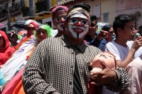 Viernes 30 de agosto del 2019. San Cristóbal de las Casas. Qué Panzudos. Los personajes que satirizan y ríen durante las procesiones patronales en las calles de San Cristóbal de las Casas durante las celebraciones patronales del Barrio de San Ramón.