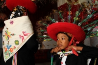 Viernes 17 de agosto del 2018. Tuxtla Gutiérrez. La Danza de San Roque o Jatararoque Etzé. La comunidad zoque lleva a cabo el recorrido del Baile de los cuatro Patrones de la ciudad San Jacinto, Santo Domingo, San Bartolomé y San Roque durante las fest