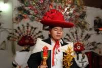 Viernes 17 de agosto del 2018. Tuxtla Gutiérrez. La Danza de San Roque o Jatararoque Etzé. La comunidad zoque lleva a cabo el recorrido del Baile de los cuatro Patrones de la ciudad San Jacinto, Santo Domingo, San Bartolomé y San Roque durante las fest
