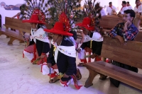 Jueves 16 de agosto del 2018. Tuxtla Gutiérrez. La Danza de San Roque o Jatararoque Etzé. La comunidad zoque lleva a cabo el recorrido del Baile de los cuatro Patrones de San Jacinto, Santo Domingo, San Bartolomé y San Roque durante las festividades de