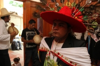 Jueves 16 de agosto del 2018. Tuxtla Gutiérrez. La Danza de San Roque o Jatararoque Etzé. La comunidad zoque lleva a cabo el recorrido del Baile de los cuatro Patrones de San Jacinto, Santo Domingo, San Bartolomé y San Roque durante las festividades de