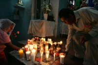 Lunes 18 de octubre. El culto a la muerte dentro de la Iglesia Ortodoxa Independiente de México de San Pascualito en la ciudad de Tuxtla.