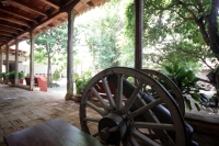Jueves 13 de julio del 2017. Chiapa de Corzo. Sapo y la Culebrina, los históricos cañones chiapanecas reposan en  calma provinciana en los pasillos de la Casa Museo Ángel Albino Corzo.