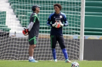 Miércoles 8 de octubre del 2014. Tuxtla Gutiérrez. Aspectos del entrenamiento de la selección nacional de México interrumpida pos sus visitantes.