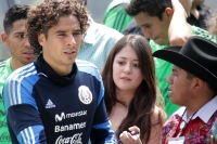 Miércoles 8 de octubre del 2014. Tuxtla Gutiérrez. Aspectos del entrenamiento de la selección nacional de México interrumpida pos sus visitantes.