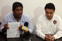 Viernes 16 de junio del 2017. Tuxtla Gutiérrez. Sindicatos y transportistas se suman a la defensa del periodista Bautista Ibarias y en contra de la diputada del PRI María de Jesús Olvera.