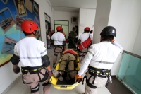 Miércoles 19 de septiembre del 2018. Tuxtla Gutiérrez. Se lleva a cabo el Simulacro Nacional de Desastres en la capital del estado de Chiapas, en donde las corporaciones de auxilio, policiacas y de protección civil participan desarrollando las activida