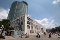 Miércoles 20 de marzo del 2019. Tuxtla Gutiérrez. Empleados y visitantes de La Torre Chiapas participan este medio día del Simulacro de Evacuación por un suceso telúrico de 8.2 grados supervisado por el SINAPROC y PC estatal
