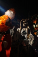 Octubre del 2013. La Santa Muerte Coleta. Los creyentes en el culto de la Santa Muerte se reúnen por un año más en un salón de fiestas del sur de la ciudad coleta para conmemorar la petición de dar a conocer públicamente el credo que desde hace varios año