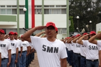 Jueves 5 de mayo del 2016. Tuxtla Gutiérrez. La clase 1997 del Servicio Militar Nacional presenta esta mañana el juramento de bandera en la ceremonia conmemorativa de la Batalla de Puebla en 1862.