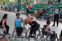 Sábado9 de diciembre del 2017. Tuxtla Gutiérrez. La Liga Chiapaneca de Básquet bol sobre Silla de Ruedas celebra este medio dí­a el partido final de los deportistas con capacidades especiales