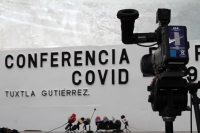 Martes 31 de marzo del 2020. Tuxtla Gutiérrez. Conferencia de prensa de la Secretaria de Salud donde se actualizan los datos a trece contagios de Covi-19 en Chiapas