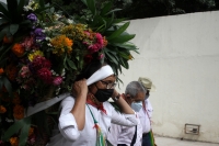 Viernes 23 de octubre del 2020. Tuxtla Gutiérrez. Al inicio del recorrido de la comunidad zoque en la Subida de las Vírgenes de Copoya