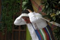 Viernes 23 de octubre del 2020. Tuxtla Gutiérrez. Al inicio del recorrido de la comunidad zoque en la Subida de las Vírgenes de Copoya