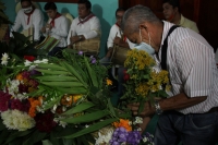Viernes 23 de octubre del 2020. Tuxtla Gutiérrez. Al inicio del recorrido de la comunidad zoque en la Subida de las Vírgenes de Copoya