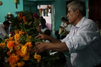 Viernes 23 de octubre del 2020. Tuxtla Gutiérrez. Al inicio del recorrido de la comunidad zoque en la Subida de las Vírgenes de Copoya