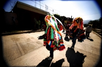 Lunes 18 de enero. Suchiapa. Los Parachicos de la comunidad de Suchiapa bailan y cantan en las calles visitando las casas de las personas que conservan las tradiciones de esta localidad y con la participación de la Cofradía de los Parachicos, quienes orga