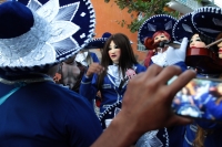 Martes 22 de enero del 2019. Suchiapa. Los diferentes personajes de la festividad de San Sebastián continúan con los recorridos tradicionales en el pueblo surimbo
