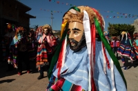 Martes 22 de enero del 2019. Suchiapa. Los diferentes personajes de la festividad de San Sebastián continúan con los recorridos tradicionales en el pueblo surimbo