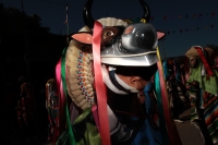 Martes 22 de enero del 2019. Suchiapa. Los diferentes personajes de la festividad de San Sebastián continúan con los recorridos tradicionales en el pueblo surimbo