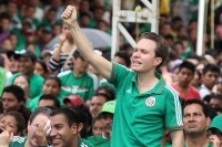 Domingo 29 de junio del 2014. Tuxtla Gutiérrez. A pesar de la derrota, sufriendo y disfrutando. (Secuencia de Manuel Velazco, gobernador de Chiapas durante la transmisión del partido entre México Y Holanda).