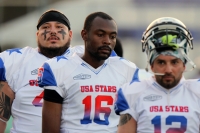 Sábado 5 de agosto del 2017. Tuxtla Gutiérrez. La selección de la ACHFA contra USA Stars en la primera edición del Chiapas Bowl se realiza esta noche en el estadio Samuel León Brindis.