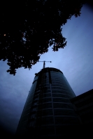 Aspecto de la construcción de la Torre Chiapas.