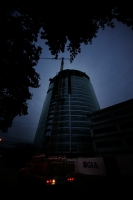 Aspecto de la construcción de la Torre Chiapas.