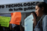 20230330. Tuxtla. Estudiantes del Tec Regional protestas despuÃ©s del accidente en el Laboratorio de QuÃ­mica donde una joven resultara con severas quemaduras