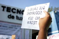 20230330. Tuxtla. Estudiantes del Tec Regional protestas después del accidente en el Laboratorio de QuÃÂmica donde una joven resultara con severas quemaduras 20230330. Tuxtla. Estudiantes del Tec Regional protestas después del accidente en el Laboratorio de QuÃÂmica donde una joven resultara con severas quemaduras