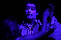 Jueves 7 de julio del 2016. Tuxtla Gutiérrez. Jaleo, de Daniel Gutiérrez del grupo Morus Lucus Clown de Quintana Roo durante su participación en la gira de la Muestra Regional de Teatro de la Zona Sur.