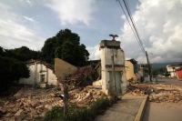 Sábado 9 de septiembre del 2017. Tuxtla Gutiérrez. Las huellas del fuerte temblor se observan en algunos de los edificios públicos y casas de los pueblos chiapanecos.