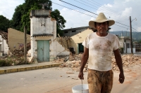 Sábado 9 de septiembre del 2017. Tuxtla Gutiérrez. Las huellas del fuerte temblor se observan en algunos de los edificios públicos y casas de los pueblos chiapanecos.