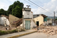 Sábado 9 de septiembre del 2017. Tuxtla Gutiérrez. Las huellas del fuerte temblor se observan en algunos de los edificios públicos y casas de los pueblos chiapanecos.