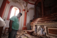 Sábado 9 de septiembre del 2017. Tuxtla Gutiérrez. Las huellas del fuerte temblor se observan en algunos de los edificios públicos y casas de los pueblos chiapanecos.