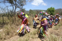 Ocosocuautla de Espinosa. Marzo del 2014. El centro arqueologicol Zoque conocido como Cerro Ombligo o Cuchunotoc es el lugar de encuentro de los pueblos de esta cultura donde realizan las danzas representativas del Cohuina del Tigre, el Tigre y el Monito 