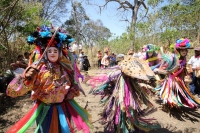 Ocosocuautla de Espinosa. Marzo del 2014. El centro arqueologicol Zoque conocido como Cerro Ombligo o Cuchunotoc es el lugar de encuentro de los pueblos de esta cultura donde realizan las danzas representativas del Cohuina del Tigre, el Tigre y el Monito 
