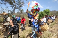 Ocosocuautla de Espinosa. Marzo del 2014. El centro arqueologicol Zoque conocido como Cerro Ombligo o Cuchunotoc es el lugar de encuentro de los pueblos de esta cultura donde realizan las danzas representativas del Cohuina del Tigre, el Tigre y el Monito 