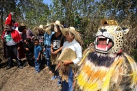 Ocosocuautla de Espinosa. Marzo del 2014. El centro arqueologicol Zoque conocido como Cerro Ombligo o Cuchunotoc es el lugar de encuentro de los pueblos de esta cultura donde realizan las danzas representativas del Cohuina del Tigre, el Tigre y el Monito 