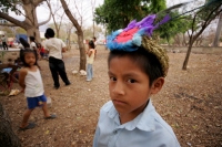 Especial/28 años de la explosión del Chichonal, El Espíritu de Nuestras Señora Humeante/Las nuevas generaciones formadas por jóvenes nacidos en la comunidad Nuevo Carmen Tonapak participan de las ceremonias tradicionales Zoques con la que los sobrevivient