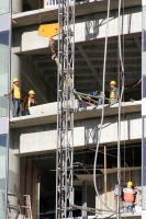 Lunes 22 de febrero. Aspecto de la construcción de la Torre Chiapas.