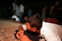 Martes 22 de febrero. Migrantes en su transito al norte del país realizan esta noche una protesta simbólica en las vías y vagones del tren, en el consulado de El Salvador en Arriaga para protestar por las políticas migratorias que se discutirán en el Sena