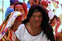 Domingo 14 de octubre del 2018. Tuxtla Gutiérrez. Bajadas de las Virgenes de Copoya; Festejo de la Virgen del Rosario.  Danzantes, músicos y miembros de la comunidad Zoque de la depresión central de Chiapas acompañan el recorrido tradicional que reali