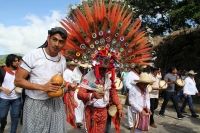 Domingo 14 de octubre del 2018. Tuxtla Gutiérrez. Bajadas de las Virgenes de Copoya; Festejo de la Virgen del Rosario. Danzantes, músicos y miembros de la comunidad Zoque de la depresión central de Chiapas acompañan el recorrido tradicional que reali Domingo 14 de octubre del 2018. Tuxtla Gutiérrez. Bajadas de las Virgenes de Copoya; Festejo de la Virgen del Rosario. Danzantes, músicos y miembros de la comunidad Zoque de la depresión central de Chiapas acompañan el recorrido tradicional que reali