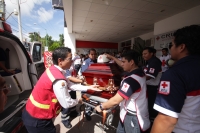 Miércoles 15 de octubre del 2014. Tuxtla Gutiérrez. El último servicio prestado por Ángel Burguete en Protección Civil de Arriaga, de Cruz Roja, de Bomberos y cuerpos de rescate y auxilio es su traslado de homenaje por su fallecimiento esta víspera pos su