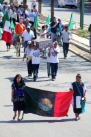 Lunes 9 de enero del 2017. Tuxtla Gutiérrez. Militantes de la UNTA protestan esta mañana en la avenida central en contra del Gasolinazo.