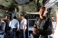 Martes 22 de marzo. El avión estadounidense  Loockheed C-130 Hercules fabricado desde los años 50´s, propiedad del ejército americano utilizado para el monitoreo y pronostico de fenómenos meteorológicos, ciclónicos tropicales y lluvias llega a Chiapas y s