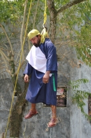 Foto/Rafa Velasco Salas. Domingo 24 de abril. La representación de la pasión y muerte de Jesús se llevo a cabo en las avenidas de la ciudad de Pichucalco con la participación de cientos de feligreses.